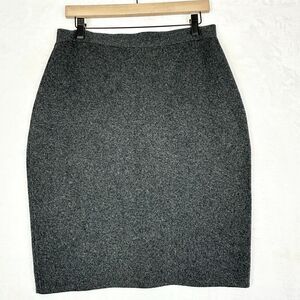 Eileen Fisher Sleek Tencel Merino Interlock Pencil Skirt Size Medium Career
